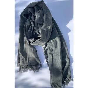 NEW HANDLOOM palapa pareo cover up and scarf in vintage gray black